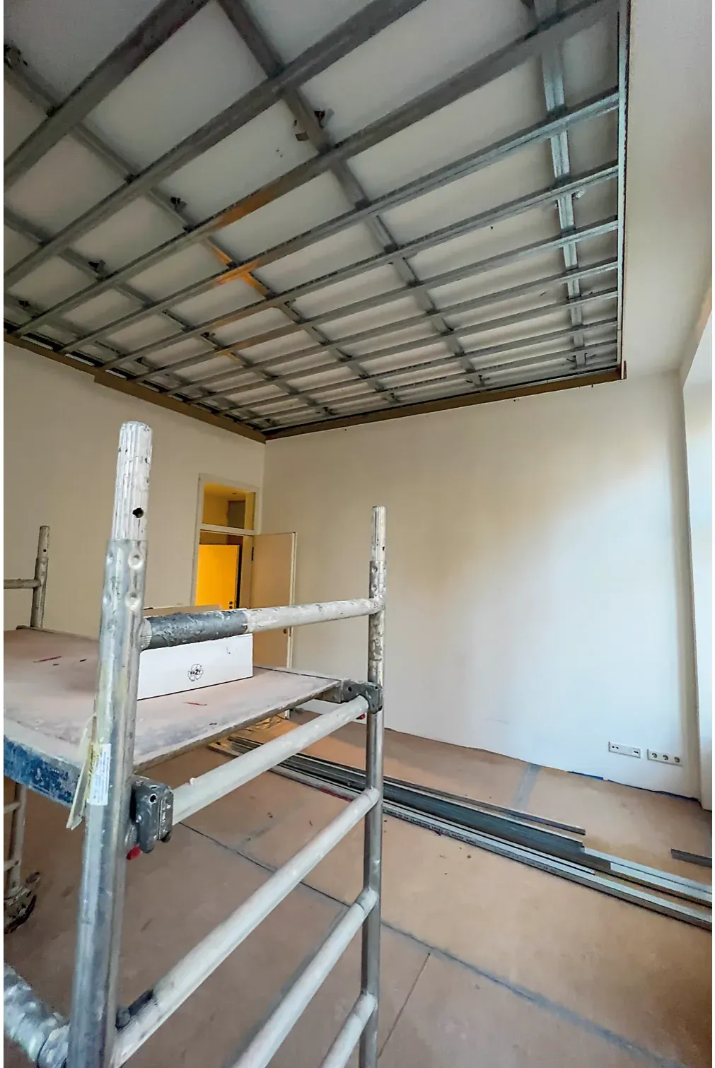 Unterkonstruktion der Decke im 1. Obergeschoss