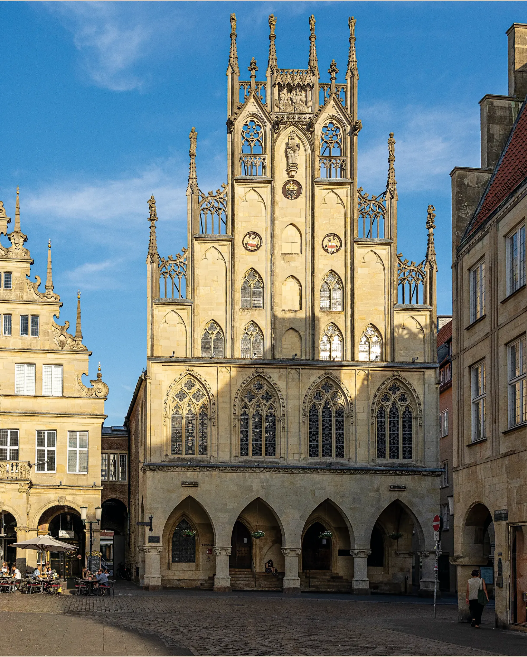 Das historische Rathaus am Prinzipalmarkt in Münster